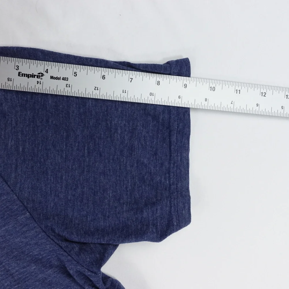 Goodlife T-Shirt Men's XL V-Neck Curved Hem Short Sleeve Cotton Poly Blue‎ USA